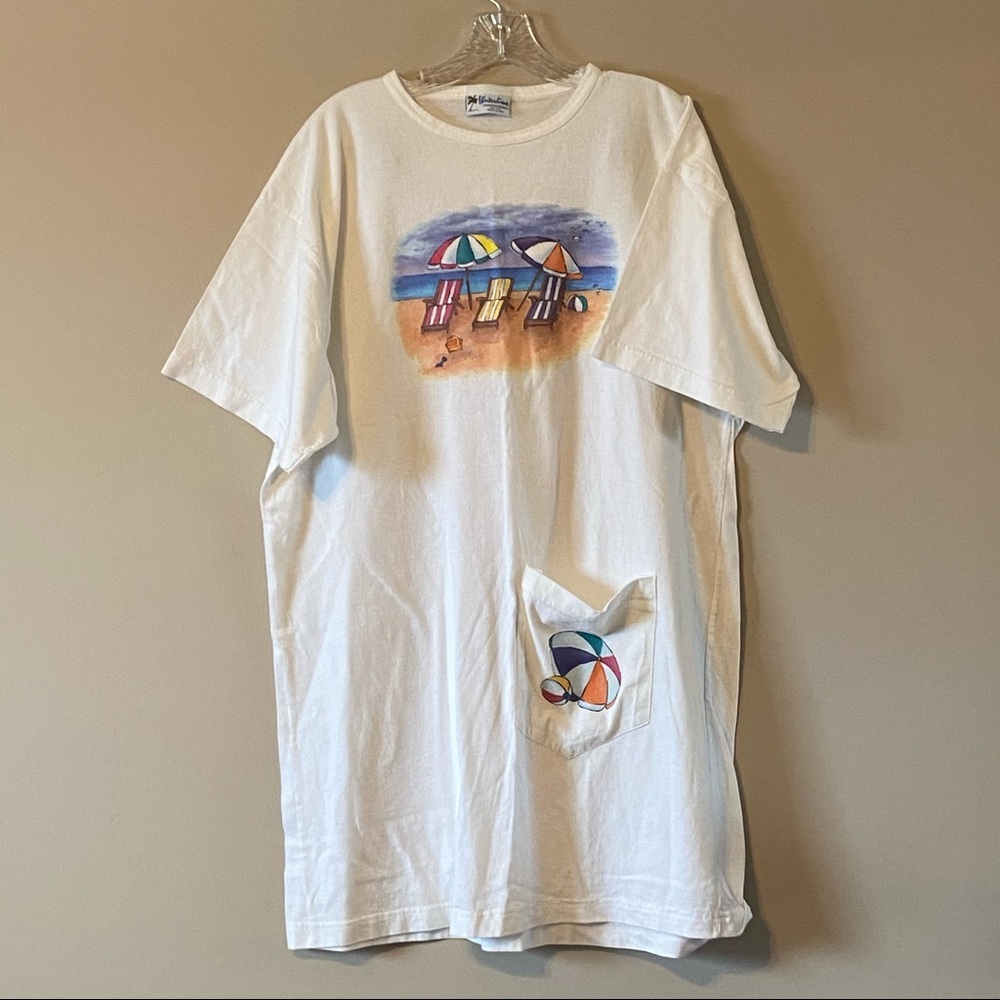 Vintage Beach Tshirt Dress Coverup